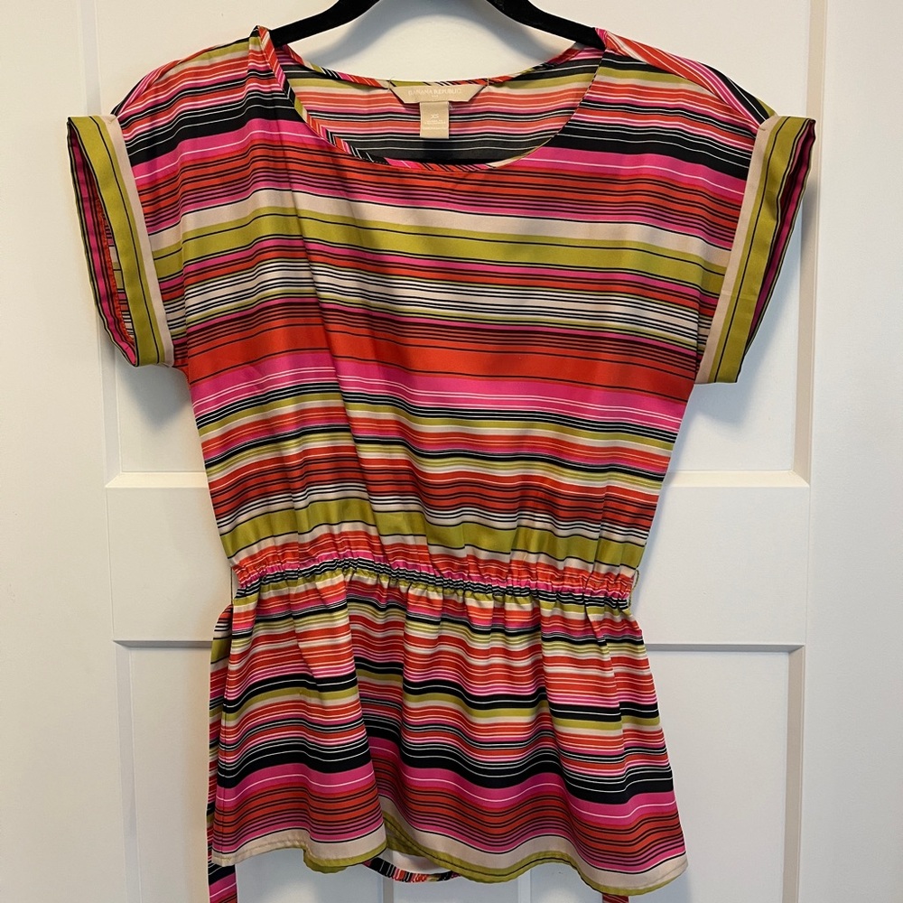 XS Striped Banana Republic top